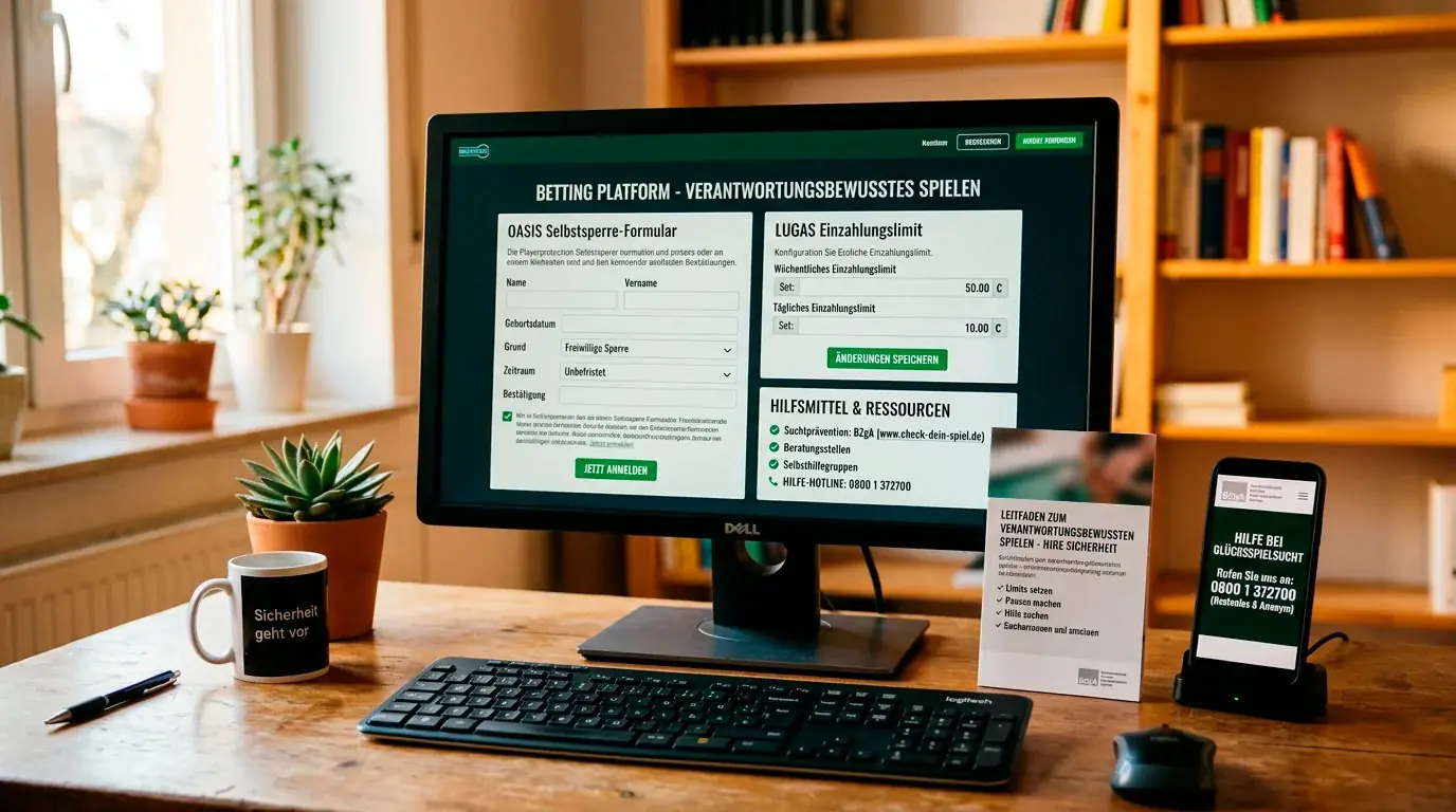 Verantwortungsvolles Boxwetten Spielerschutz Deutschland – OASIS Selbstsperre, Einzahlungslimits und BZgA Hilfsangebote